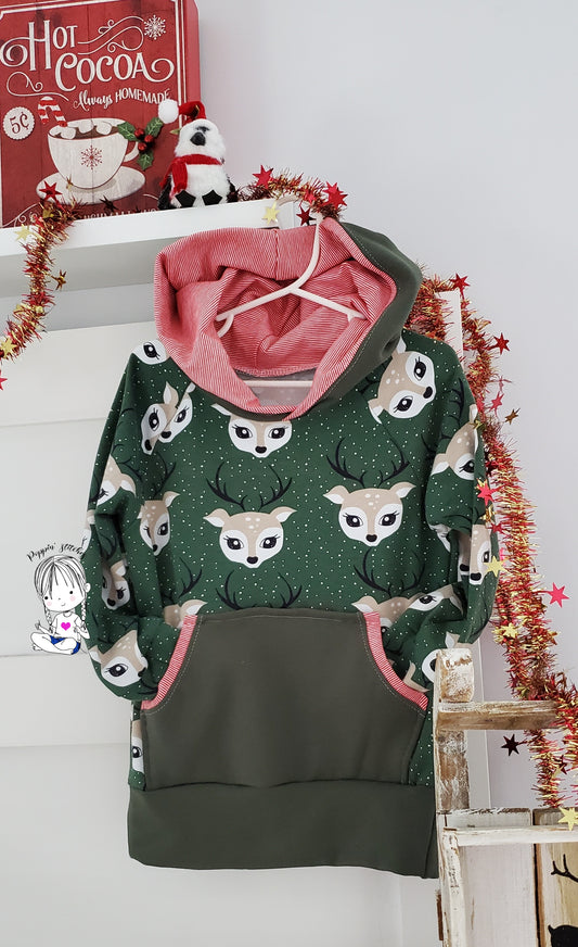 Reindeer pocket hoodie Size 5