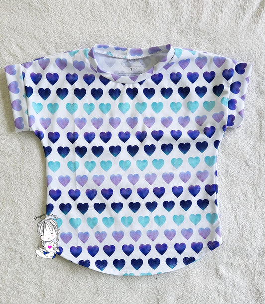 Ombre Hearts Tee Size 2t